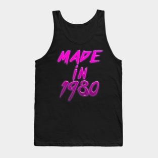 Made In 1980 //// Retro Birthday Design Tank Top